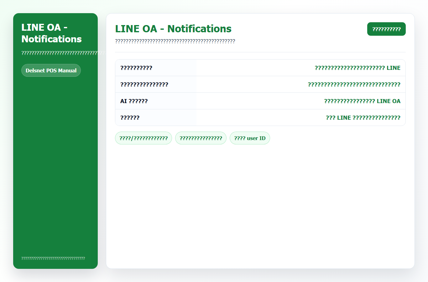 ตัวเลือกแจ้งเตือน LINE OA และรายงานร้าน